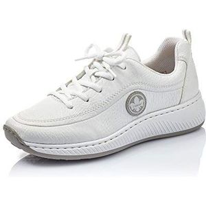 Rieker Dames Sneaker N5504, wit, 37 EU
