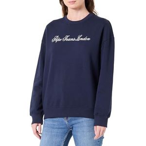Pepe Jeans Dames W BASIC CREW Sweatshirt, Blauw (NAVY), M, Blauw (marine), M