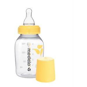 Medela Slow Flow BPA-vrije speen met fles van 150 ml – ondersteunt het natuurlijke voedingsgedrag van de baby – met een vries- en koelkastbestendige fles