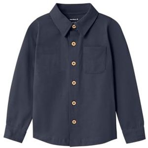 NAME IT Nmmronald Ls Jersey shirt met lange mouwen voor jongens, Dark Sapphire, 110