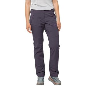 Jack Wolfskin Glastal Pants W Softshell wandelbroek, Dark Grape, maat 40, dames, Donkerpaars (Dark Grape), 38