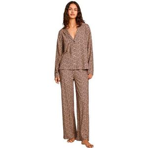 Pepe Jeans Pyjama met dierenprint voor dames, Bruin (bruin), S