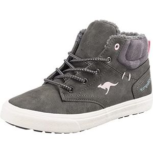 KangaROOS Kavu X Sneakers voor kinderen, uniseks, Steel Grey Dusty Rose, 25 EU