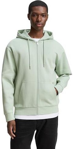 Tom Tailor Denim - Sweatjack - Regular Fit - Katoenmix - Effen - Met Ritssluiting