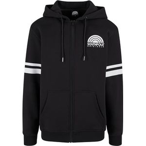 Southpole - Sp285 - College Zip Hoody - Zwart/Wit - 65% Katoen, 35% Polyester