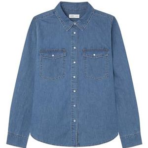 Springfield Damesblouse, rookblauw, maat 34