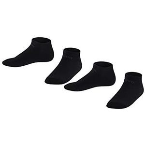 ESPRIT Uniseks-kind Korte sokken Foot Logo Multipack K Sn katoen kort eenkleurig 2 paar, Zwart Black 3000, 27-30