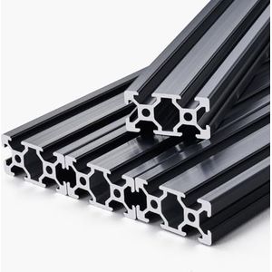 VEVOR Set van 5 aluminium profielen, 1500 mm, T-groef 2040 aluminium extrusieprofiel, geanodiseerde lineaire rail volgens Europese standaard, groefprofiel voor 3D-printer, CNC-machine, doe-het-zelf