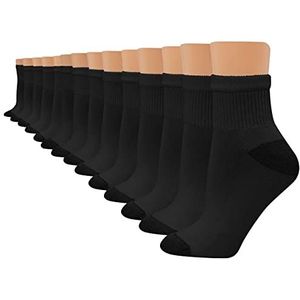 Hanes Cool Comfort Enkel, zachte vochtafvoerende sokken, schoenmaten 8-12, 14-pack, zwart, 7-11 UK (Pack van 14), Zwart, 40.5-46 EU