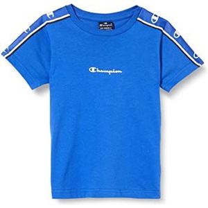 Champion Legacy American Tape-Small Logo S/S T-shirt, Kobaltblauw, 9-10 jaar kinderen en jongens