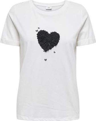 Jdy Kitty S/S Print Top JRS, cloud dancer, S