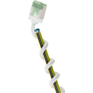 goobay 74363 CAT 8.1 patchkabel slim/ultraflexibele RJ45 CAT 8.1 netwerkkabel U/FTP CU, OFC/dunne Ethernet LAN-kabel met korte stekkers / 40 Gbit/s, 2000 MHz LSZH, knikbescherming/wit 5m