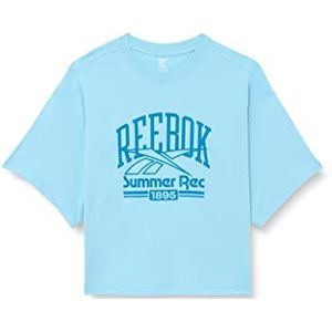 Reebok Dames Grafisch T-shirt, Paars, L, Paars, XS