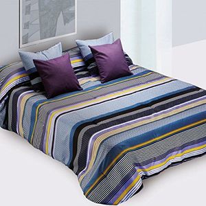 Burrito Blanco bog390 01 1352B deken met vierkant, polyester, blauw, 60 x 50 x 22 cm