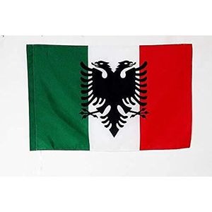 Arbëresh Vlag van Zuid-Italië 90x60cm - Albanese Arbëresh Vlag 60 x 90 cm Schede voor schacht - AZ FLAG