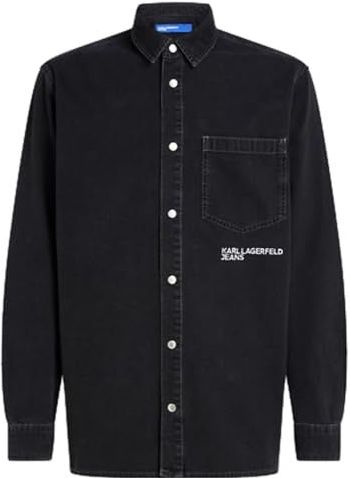 KARL LAGERFELD - Chemise Régulière - Denim - Zwart Délavé - Jeans