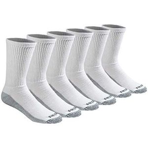 Dickies Men's Dri-Tech Original Moisture Control Crew Socks, Available in M-XXL (6, 12, 18 Pairs), White (6 Pairs), X-Large