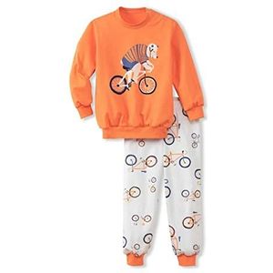 CALIDA Unisex Toddlers Bicycle Pyjamaset, Sunset Orange, 80