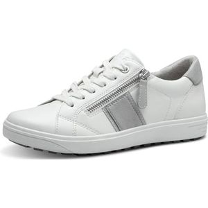 Jana - Platte Damessneakers - Wit Grijs - Veganistisch - Uitneembaar Voetbed