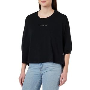 Replay T-shirt voor dames, Black 098, XL