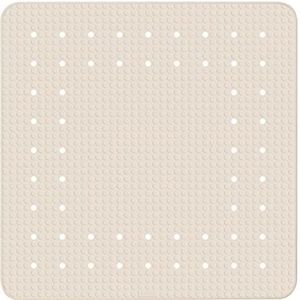 WENKO Douchemat Mirasol Beige - Anti-slip Douchemat met Zuignappe - Natuurlijk Rubbe - 54 X 54 C