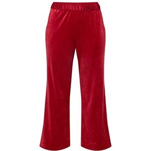 Triumph Dames Mix & Match velours broek pyjamabroek, Mannish Red, 40