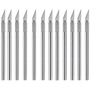 Westcott e-84010 i 00 scalpel met handvat en verwisselbaar lemmet, 12 cm, 12 stuks, zilver