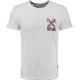 T-shirt - Zwart - Katoen - Ronde Hals met Prints
