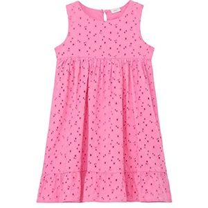 s.Oliver Junior Girl's jurk met gaatjes, roze, 98, roze, 98 cm