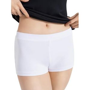 Capezio Basic laag uitgesneden jongensshortmodel, damesteam, Wit, XS