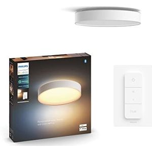 Philips Hue White Ambiance Devere plafondlamp L wit 3300lm incl. dimschakelaar, dimbaar, alle wittinten, bestuurbaar via app, compatibel met Amazon Alexa (Echo, Echo Dot)