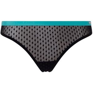 Pepe Jeans Dot Mesh Thong Tanga, zwart (black), M voor dames, Zwart, M