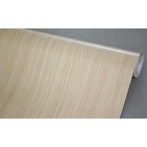 BUVU Plakfolie, meubelfolie, bruin, houtlook, zelfklevende folie, houtbehang, 45 cm x 300 cm, bruin, vintage, strepen, folie, waterdicht, wandbehang voor meubels, muren, kasten, keuken, tafels