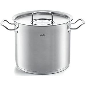 Fissler Originele Profi Collection/hoge kookpan (Ø 20 cm, 5,2 L) van roestvrij staal, pannen incl. metalen deksel, binnenschaal – inductie