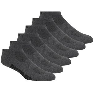 PUMA Socks Men's Low Cut Socks, Grey/Black, Sock Size:10-13/Shoe Size: 6-12 (Pack of 6)