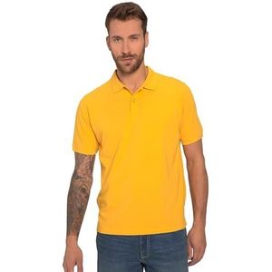 JP 1880 Heren grote maten grote maten Menswear L-8XL poloshirt, basic, halve mouwen, piqué, tot 10XL 702560, amber geel, XXL