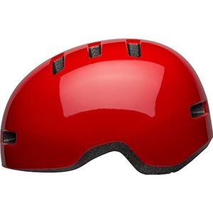 Bell Unisex-Jeugd Lil Ripper Helm, Effen Glans Rood, Unisize 45-51CM