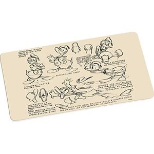 Micky & Minnie Donald Duck Sketch Unisex ontbijtplank, meerkleurig, melamine,