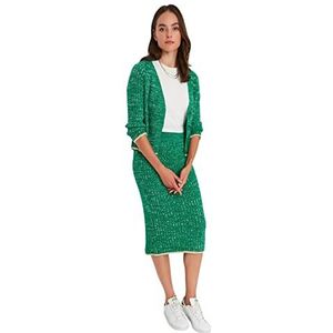 Trendyol Dames vrouw kleurverloop gebreide tweedelige set gecoördineerde outfit (Pack van 2), Groen, L