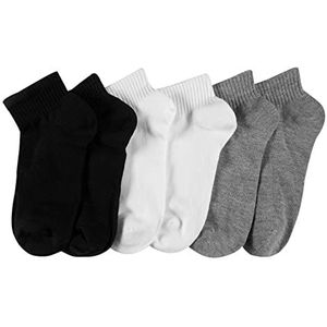 Sof Sole Vrouwen Multi-Pack Low Quarter Niet-Gewatteerde Super Soft Comfort Basic Enkelsok (6 paar), Zwart, Wit, Grijs, One Size, Zwart, Wit, Grijs, one size