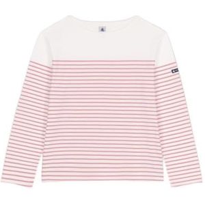 PETIT BATEAU - Katoenen T-shirt - Rood - Katoen - Lange Mouwen