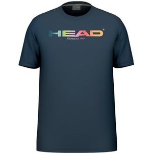 HEAD Regenboog T-Shirt Junior, marineblauw, 176