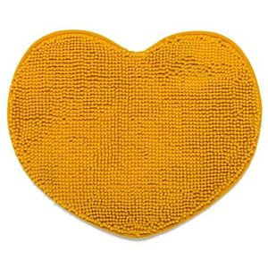 Sweet Home, Yolk Yellow Heart badmat antislip - 60 x 50 cm