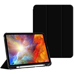 Compatibel met iPad Pro 11 valbestendige tablethoes, kleurblokkering siliconen iPad case, 3-in-1 design, valbestendig op alle vier hoeken, zwart