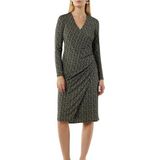 COMMA Jurk  antraciet / wit