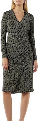 COMMA Jurk  antraciet / wit