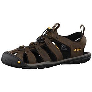 KEEN Clearwater CNX Sandalen voor heren, Dark Earth Black Leder, 44.5 EU