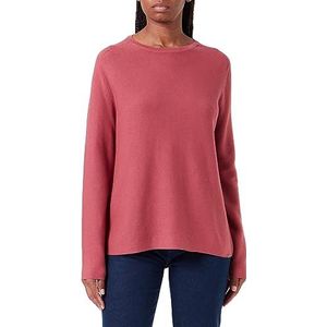 camel active Basic gebreide trui met ronde hals voor dames, rood-bruin, S