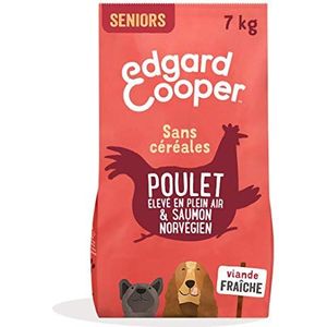 Edgard & Cooper Droogvoer voor oudere honden, zonder granen, natuurlijk voer, 7 kg, verse kip en zalm, gezonde voeding, smakelijke en evenwichtige eiwitten