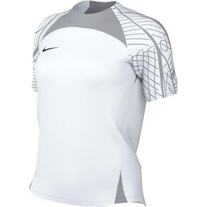 Nike - W Nk Df Strk23 - Sportshirt - Wit/Wolf Grijs/Zwart - Korte Mouwen